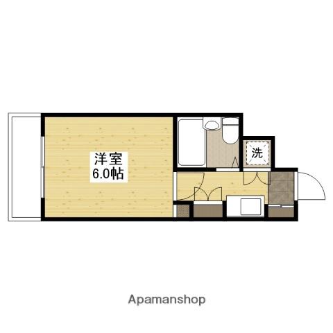 アメニティ可部南(1K/4階)の間取り写真