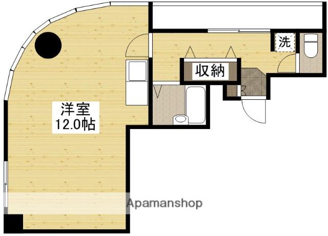 AXA富士見町(ワンルーム/4階)の間取り写真