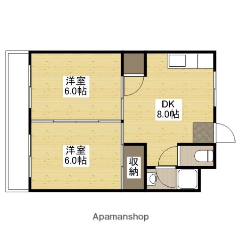 新原第1マンション(2DK/3階)の間取り写真