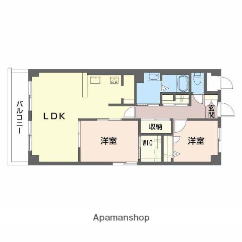 ハウジング舟入南(2LDK/3階)の間取り写真