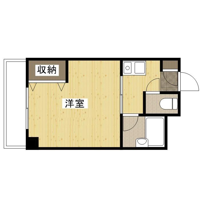 GRACIEUX河原町(1K/4階)の間取り写真