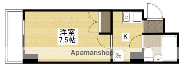 ひし屋ビル(1K/6階)の間取り写真