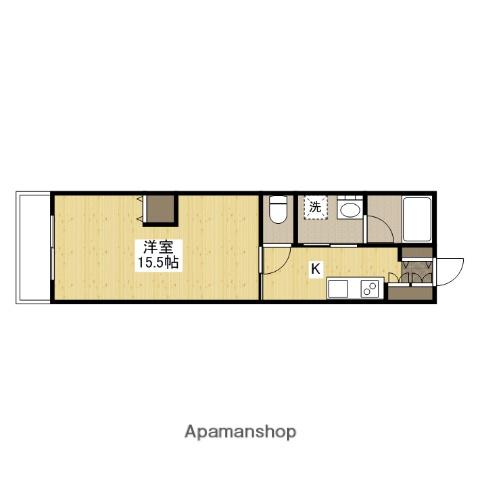 エスペランスモネ(1K/6階)の間取り写真