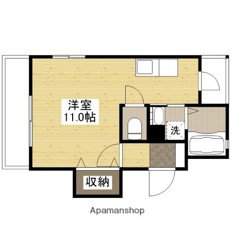 ビューテラスオクムラ(1K/1階)の間取り写真