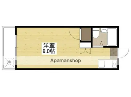 コーポアルファ(ワンルーム/2階)の間取り写真