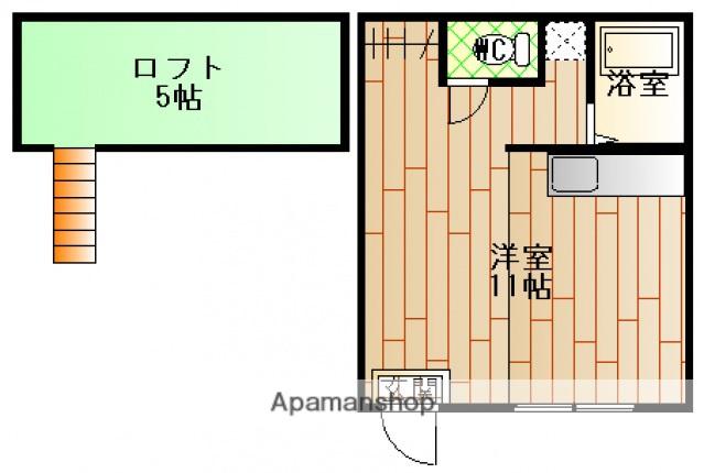 レジデンスコンフォート(ワンルーム/1階)の間取り写真