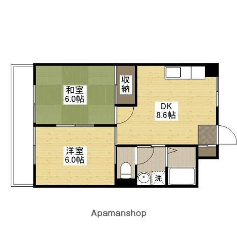 コーポ伊藤(2DK/3階)の間取り写真