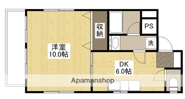 グランドメゾン西本(1DK/9階)の間取り写真