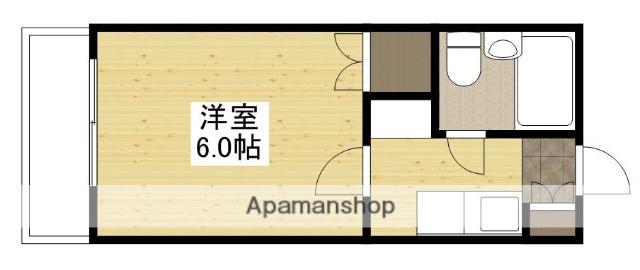 ブランズ壱番館(1K/1階)の間取り写真