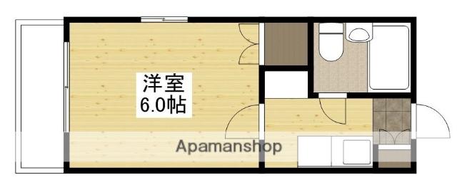 ブランズ壱番館(1K/4階)の間取り写真