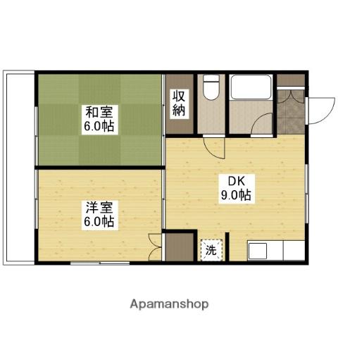 エイシンビルⅠ(2DK/2階)の間取り写真