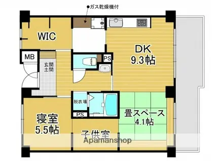 矢賀新町パークマンション(2SLDK/5階)の間取り写真
