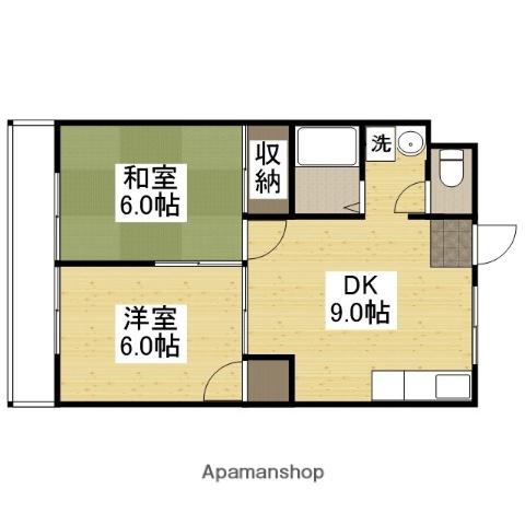 森田ビルNO1(2DK/3階)の間取り写真