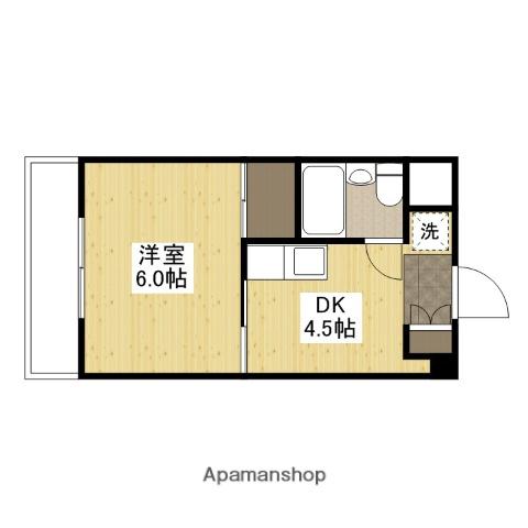 第2山中ビル(1DK/5階)の間取り写真