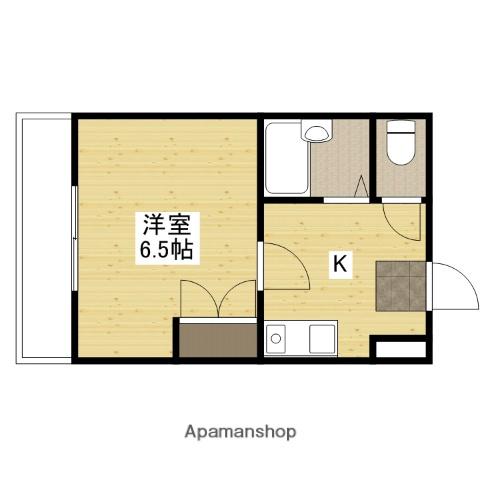 シティパル土井(1K/3階)の間取り写真