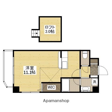 グランドポレストーネ竹屋(ワンルーム/11階)の間取り写真