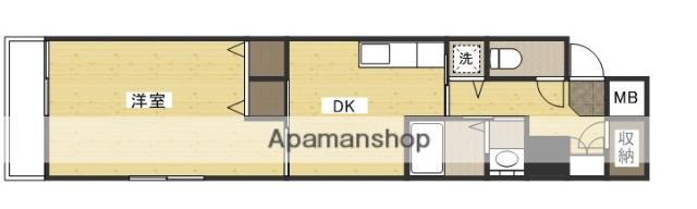 カーサ土橋(1DK/11階)の間取り写真