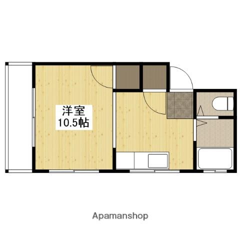 実森ビル(ワンルーム/2階)の間取り写真