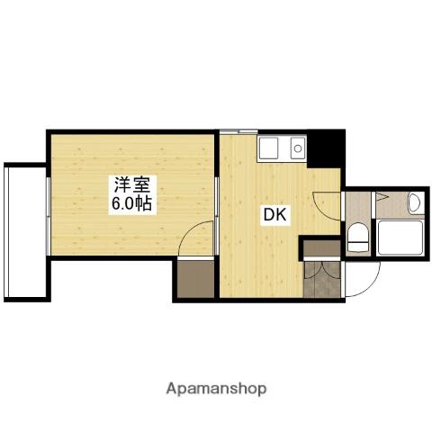 第1片山ビル(1K/9階)の間取り写真