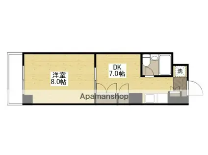 グレース三篠マンション(1DK/3階)の間取り写真