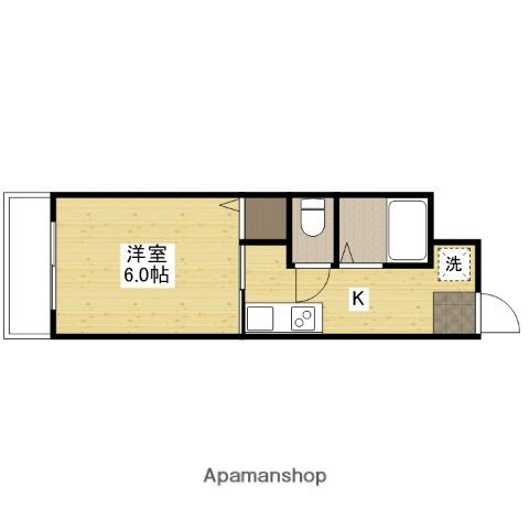 アバンテ中央(1K/1階)の間取り写真