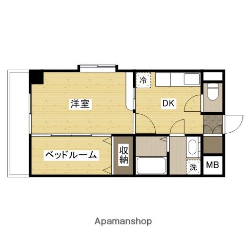 エトワール三滝(1SDK/2階)の間取り写真