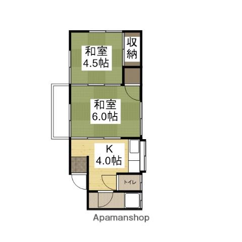 倉本アパート21号(2K/2階)の間取り写真