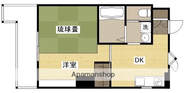 QUEELESEIKI(1DK/3階)の間取り写真