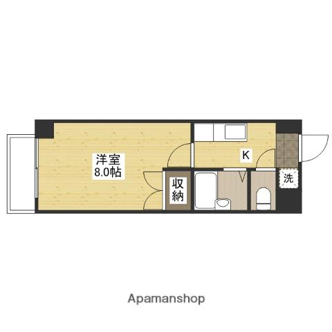 メルベーユ8番館(1K/1階)の間取り写真