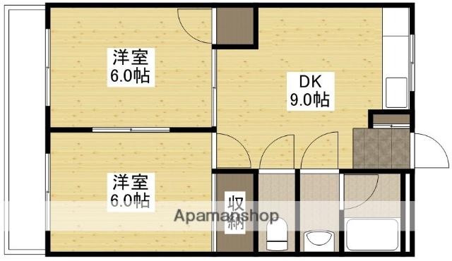 田中本社ビル(2DK/5階)の間取り写真