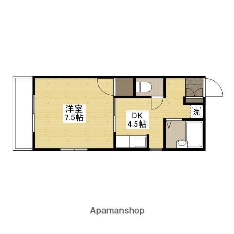 プロスパーヤマモト(1DK/4階)の間取り写真