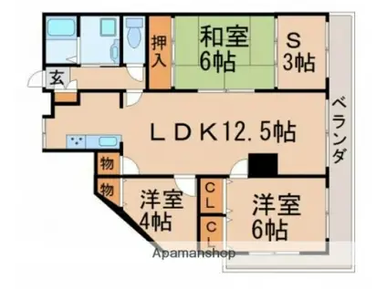EFT-牛田東(3SLDK/2階)の間取り写真