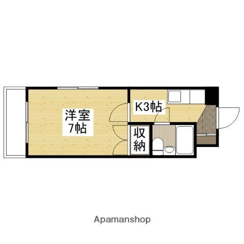 パルコープ三滝(1K/4階)の間取り写真