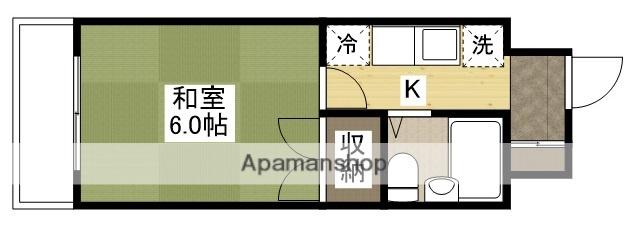 ピアーチェ住吉(1K/6階)の間取り写真