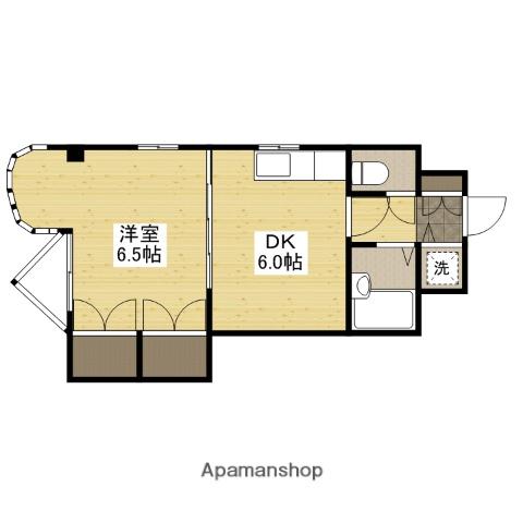 第2ホウライツルハウス(1DK/3階)の間取り写真