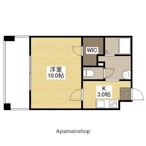 ロアール古市(1K/3階)の間取り写真