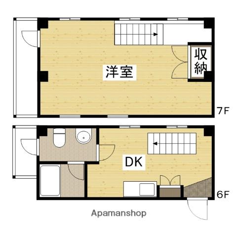 パークリッジMN(1DK/6階)の間取り写真