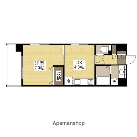 フィレンツェ横川(1DK/8階)の間取り写真