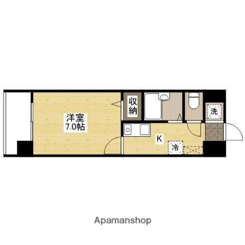 パークサイド羽衣(1K/7階)の間取り写真