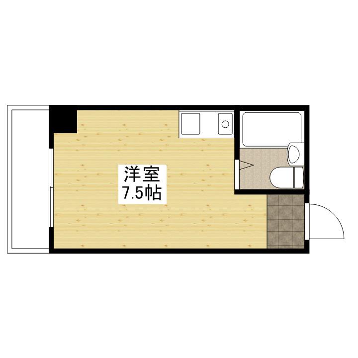 サンパーク横川(ワンルーム/5階)の間取り写真