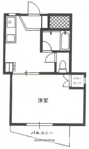 フェリーチェ大町駅前(1DK/4階)の間取り写真
