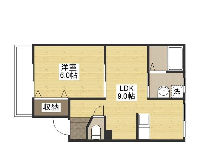 LUMIELE府中(1LDK/1階)の間取り写真