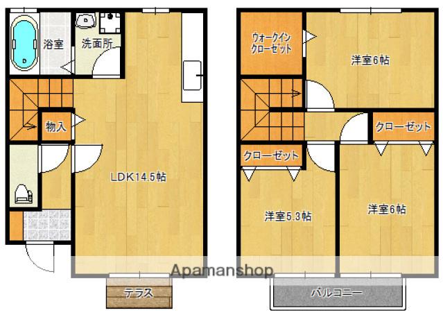 MIMOZA(3LDK/2階)の間取り写真