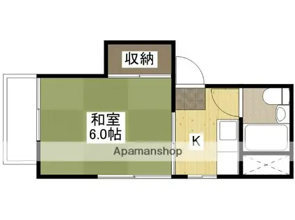 コーポ矢賀(1K/4階)の間取り写真