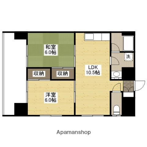 第3佐野ビル(2LDK/6階)の間取り写真