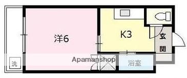 田川ビル(1K/3階)の間取り写真
