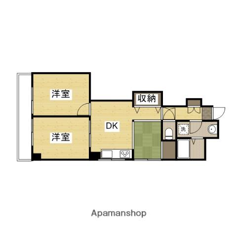 ロッコーマンション駅前通(2DK/6階)の間取り写真