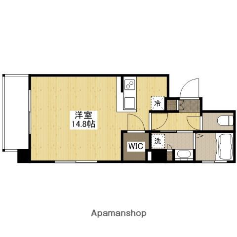 ぽぽろ比治山(ワンルーム/4階)の間取り写真