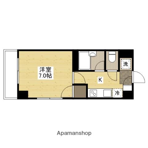 フルールナカガワⅢ(1K/1階)の間取り写真