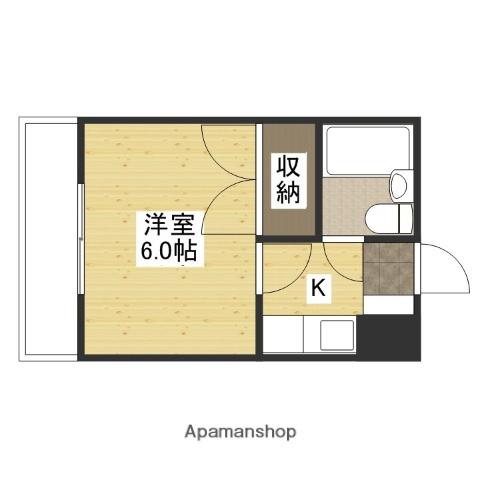 大芝グリーンコーポ(1K/3階)の間取り写真